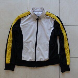 Yellow and White Vintage Moto Jacket